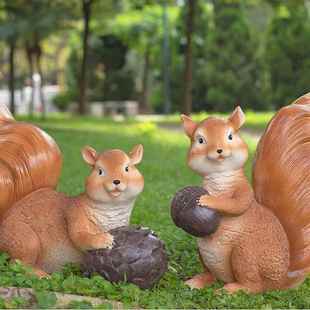 树脂玻鼠璃钢厂家发光物饰灯动户外装 2056光动物松灯 艺术发LT