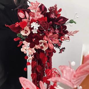 扭扭棒新娘手捧花束手工diy材料包高级感领证送闺蜜朋友新婚礼物