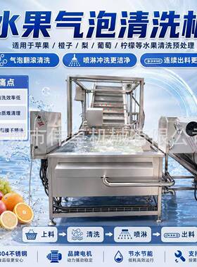供应鼓泡式腌黄瓜脱盐清洗机不锈钢洗菜机海产品气泡清洗机厂家