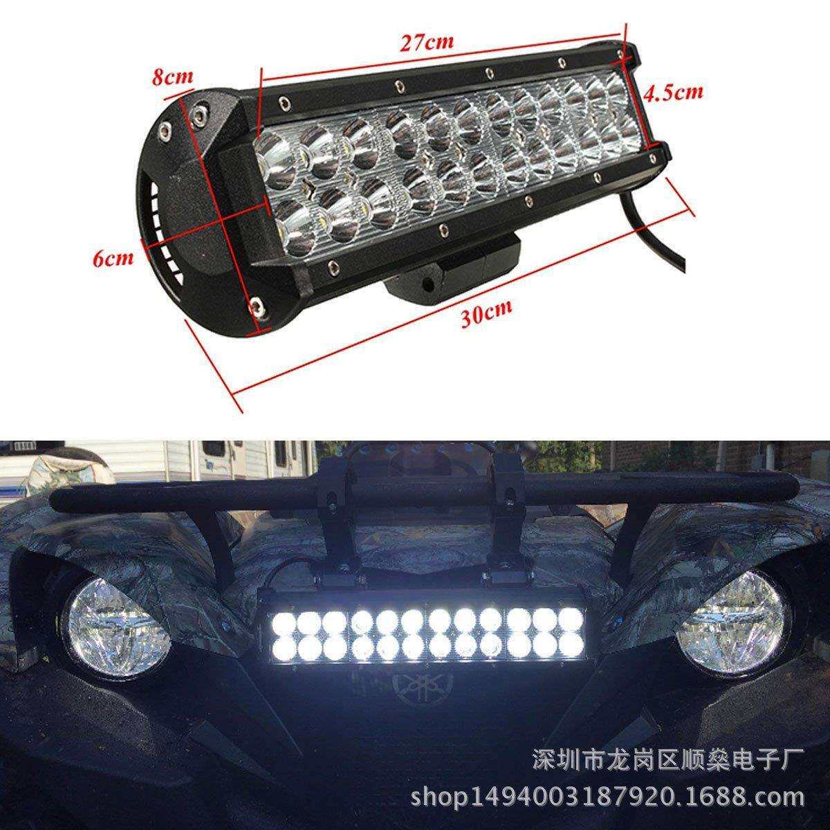 外贸LED light bar 72W工作灯汽车射灯改装车顶灯大灯长条灯
