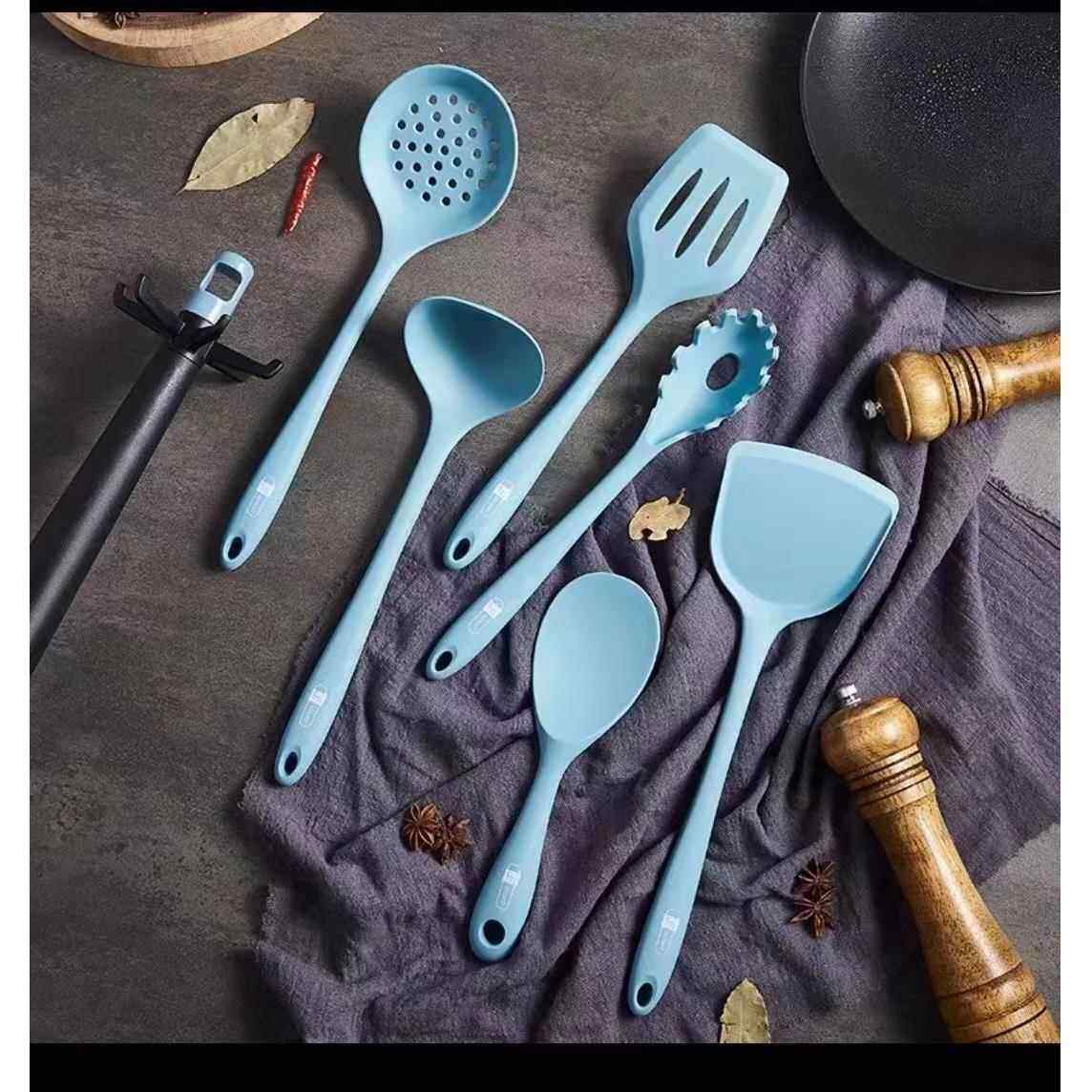 矽胶厨具套组耐高温易清洗厨房家用矽胶锅铲不沾锅专用儿童网红