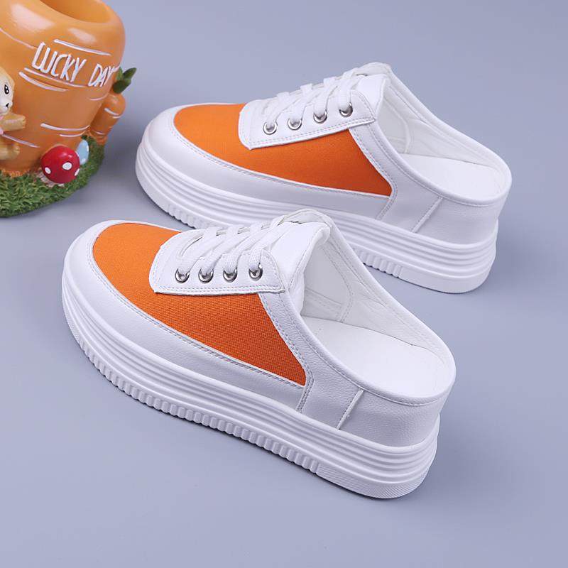 春款松糕厚底女鞋2026春季新款帆布拖一脚蹬懒人鞋内增高小0110u,女鞋,时尚休闲鞋,淘宝优惠券,粉丝福利购,淘宝优惠卷