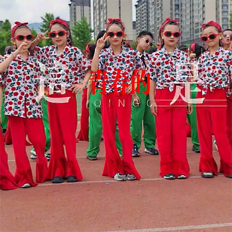 高档90旧光复古服港风80年代时演出服夏秀威夷幼儿园儿童摄影装走