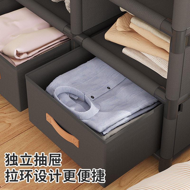 衣衣柜家用卧室出租房屋简易布衣尘柜结实耐用防收707储纳物橱整