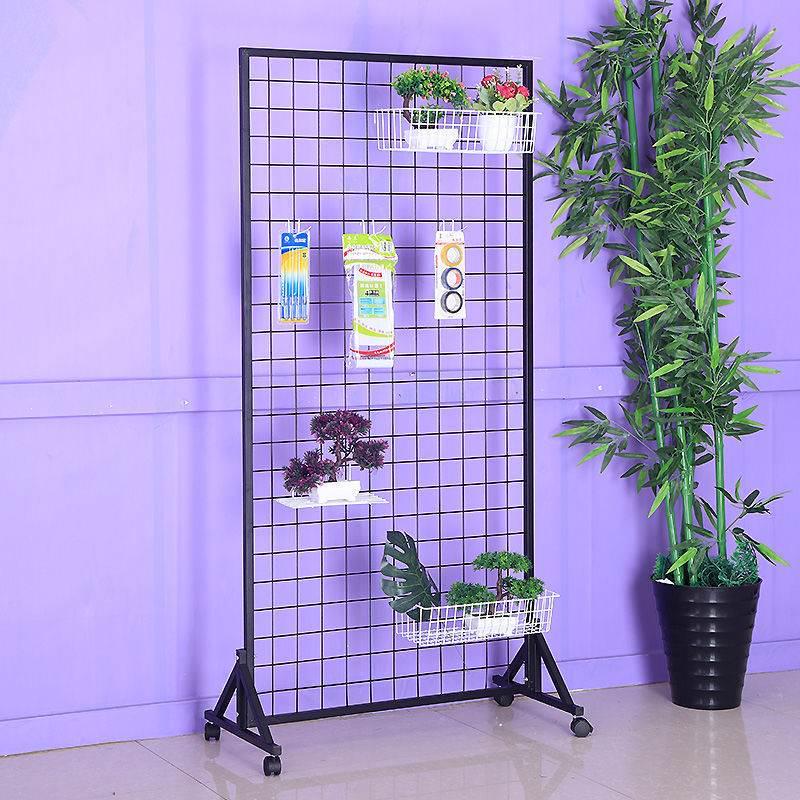 落地铁艺网架立式展示架幼儿园作品网格货架置物架饰品展会展示架