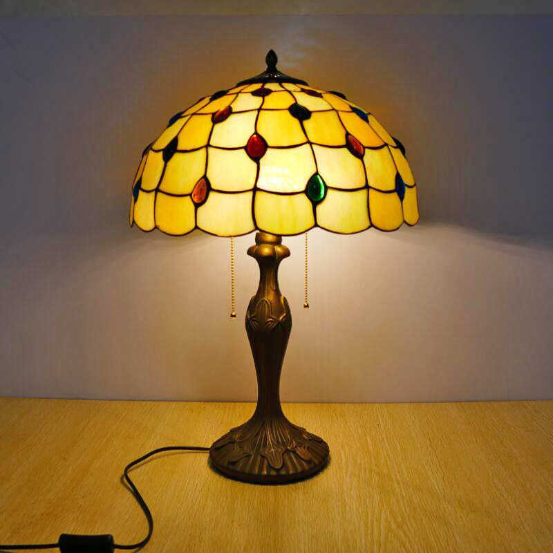 蒂凡尼欧式复古卧室床头灯地中海田园客厅书房咖啡厅暖色小台灯