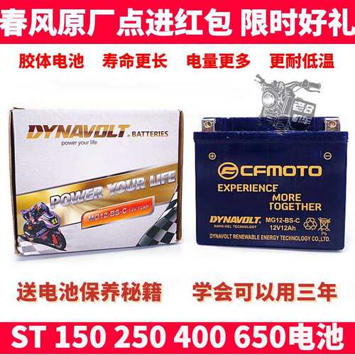 春风机车狒狒NK150 250SR 400 650NK MTR国宾 胶体电池 蓄电瓶