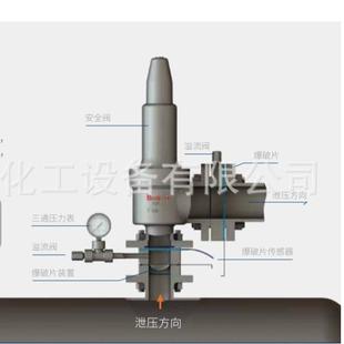 置串联溢流阀 爆破片安全阀组合装 压力显示