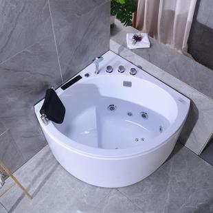 亚克力成人家三用三角双人户小型加按摩保 角形扇形浴缸加深热款