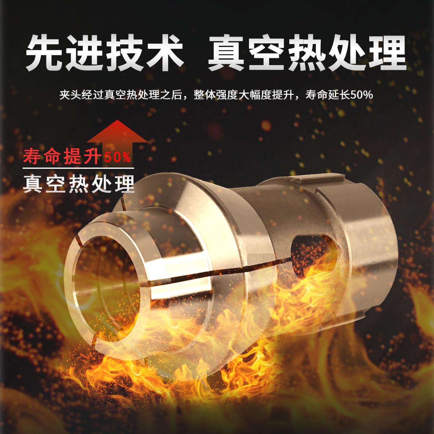 车铣复合机夹头46型圆孔六角四方CNC数控车床主轴筒夹高精弹簧钢