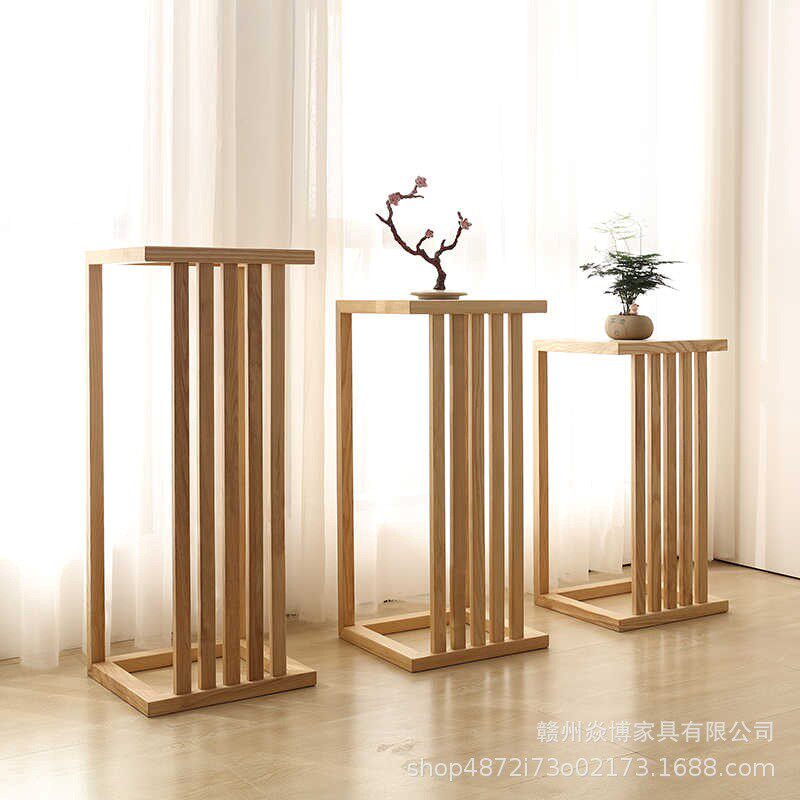 白蜡木花架置物架花卉子阳台花盆客厅落地式绿萝植实木民宿多功能