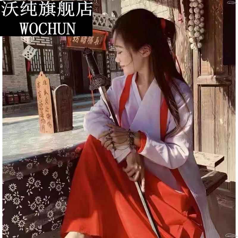 大话西游紫霞仙子同款衣服 古装侠女至尊宝Cosplay舞台表演服手