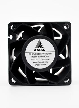 Axial12v24v6038直流增压散热风扇可替Nidec60x60x38mm双滚珠风扇