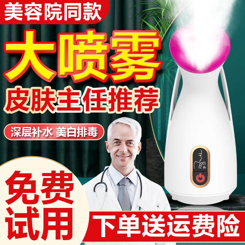 蒸脸仪家用热喷喷雾器美容仪保湿小型保湿仪冷热双喷蒸脸器热喷仪