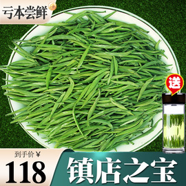 品牌雀舌绿茶2024新茶叶(新茶叶)明前特级毛尖茶，春茶浓香罐装雀舌嫩芽