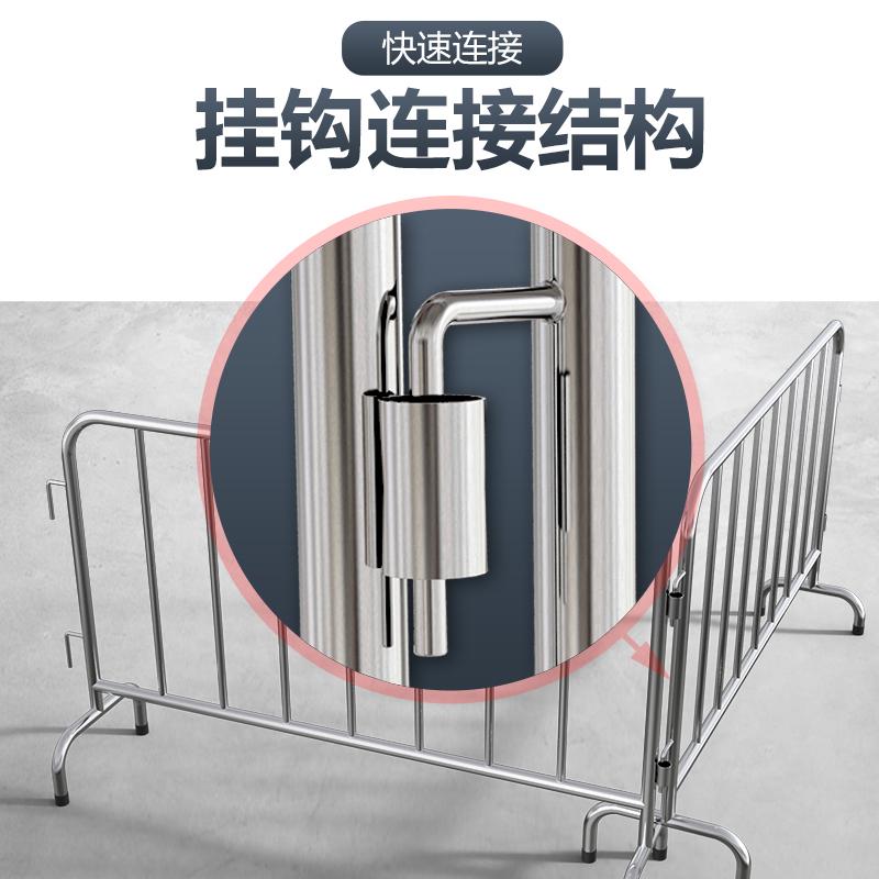 304防撞栏 不锈钢铁马护栏排队隔离栏道路工程围挡工地施工围栏