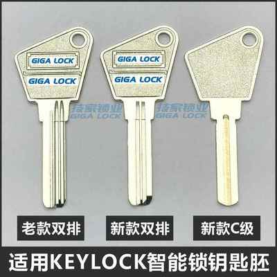 适用KEYLOCK第吉尔钥匙胚双排珠叶片钥匙胚智能锁指纹锁电子门锁
