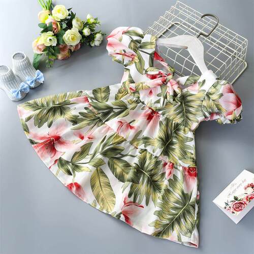 Summer Toddler Dresses Baby Girl Clothes Cute Flowers Print