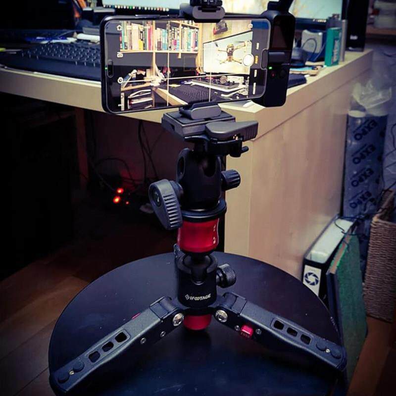 印迹单反相机手机迷你低拍支架便携桌面脚踩快拆平台三脚架