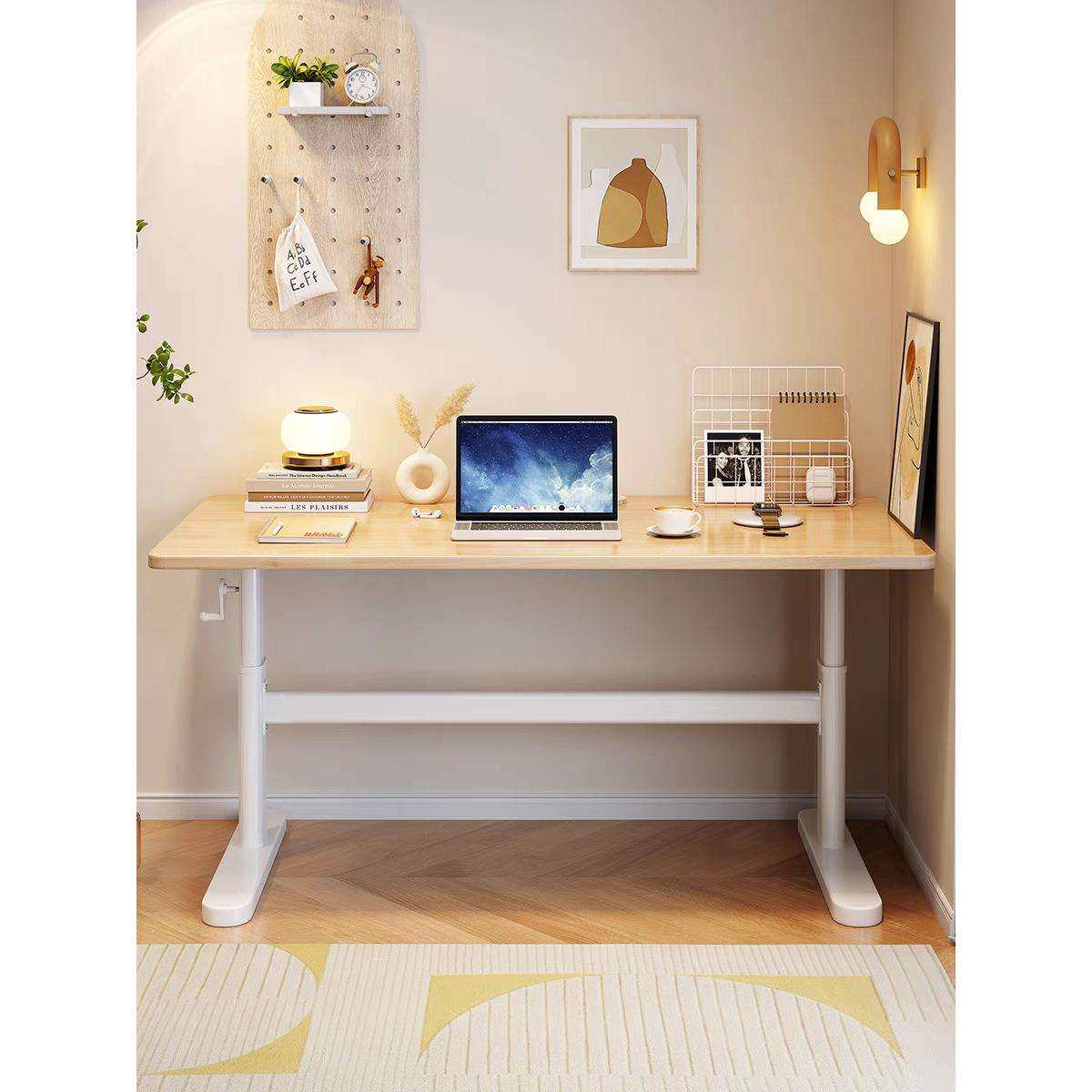 儿童学习桌学生书桌写字桌简约办公电脑桌家用桌子实木课桌椅套装