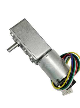 ZGY-370B小蜗轮蜗杆微型直流减速电机自锁低速编码器金属齿轮马达