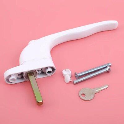 White Aluminum Alloy Window Handle With Locks Universal