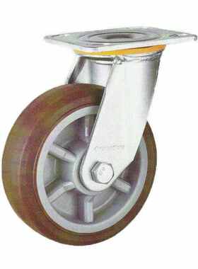 常成chamcen6寸平底活动咖啡色人造橡胶轮C13-12150-42H承重2