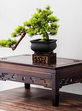 中式复古花架客厅落地式置架非物实台木0621摆件展盆示架阳简易花