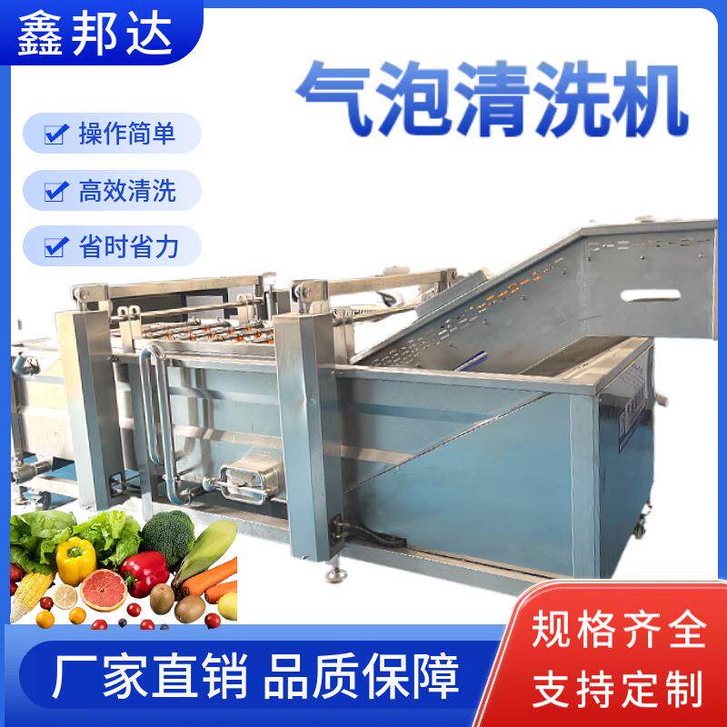 不锈钢果蔬气泡清洗机小龙虾去泥清洗机器预制菜加工清洗设备