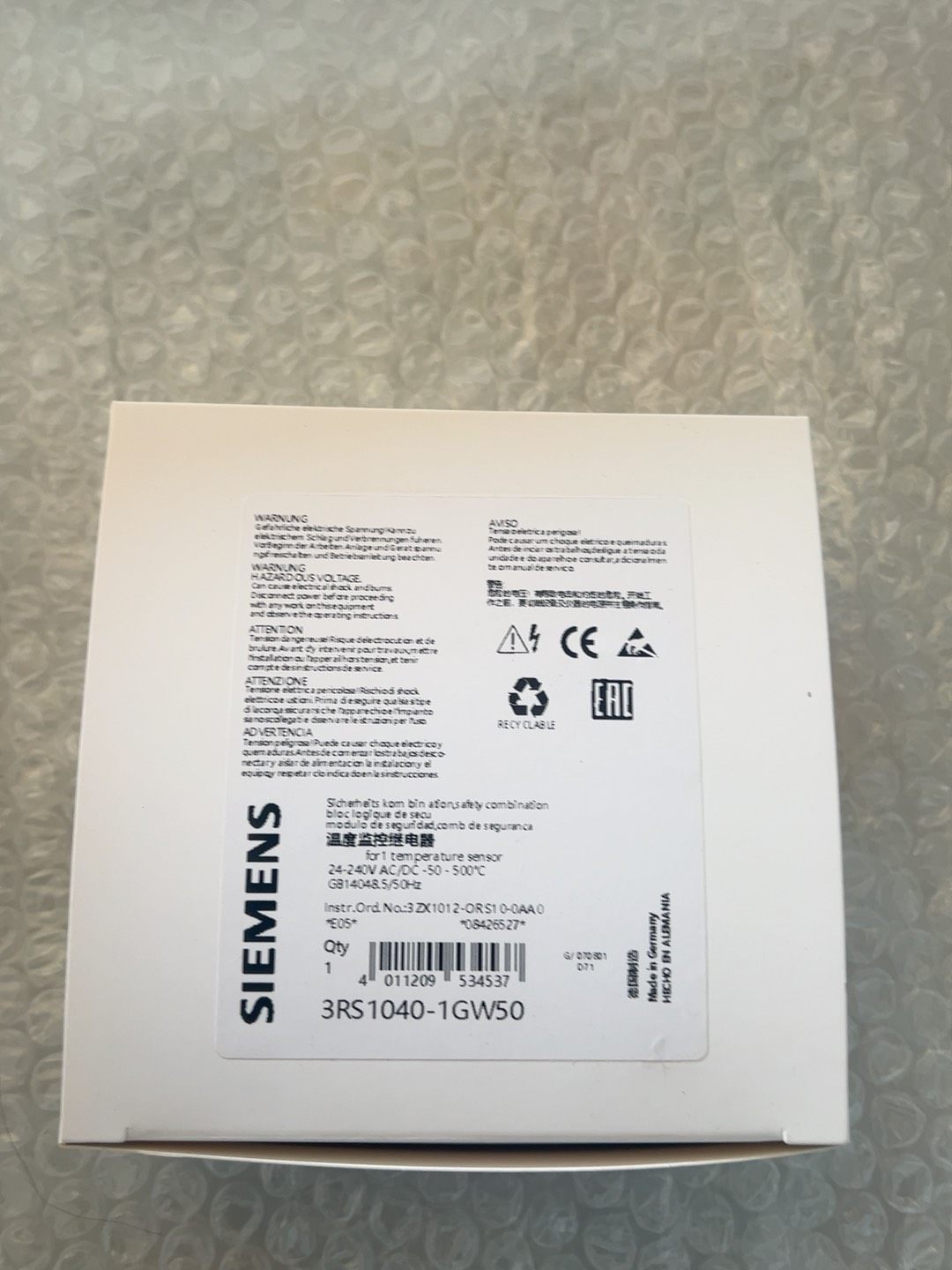 SIEMENS西门子 3RS1040-1GW50 配个包装盒