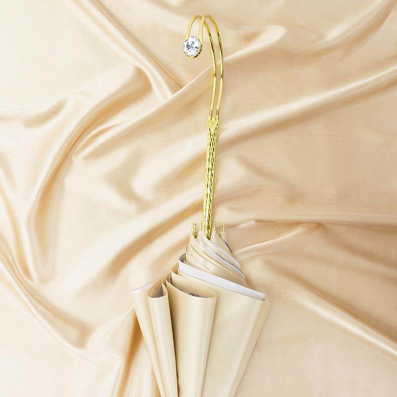 高档SUNMYHOME?原法式水墨柄花双创长晴雨层伞防晒太阳伞女复古轻