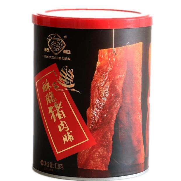 靖江特产正宗双鱼牌酥脆猪肉脯118g罐装纯脆肉干即食猪肉零食包邮