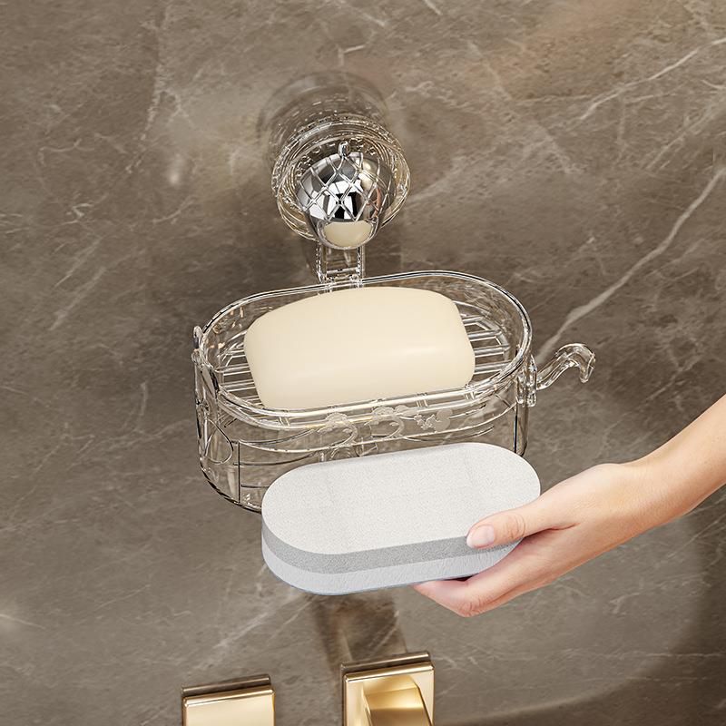 Suction Cup Soap Holder Wall-Mounted Thickened Drill-Free Ho图片
