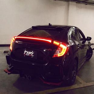 适用于两厢思域连体贯穿尾灯横置灯两厢思域改装双门美版改装尾翼