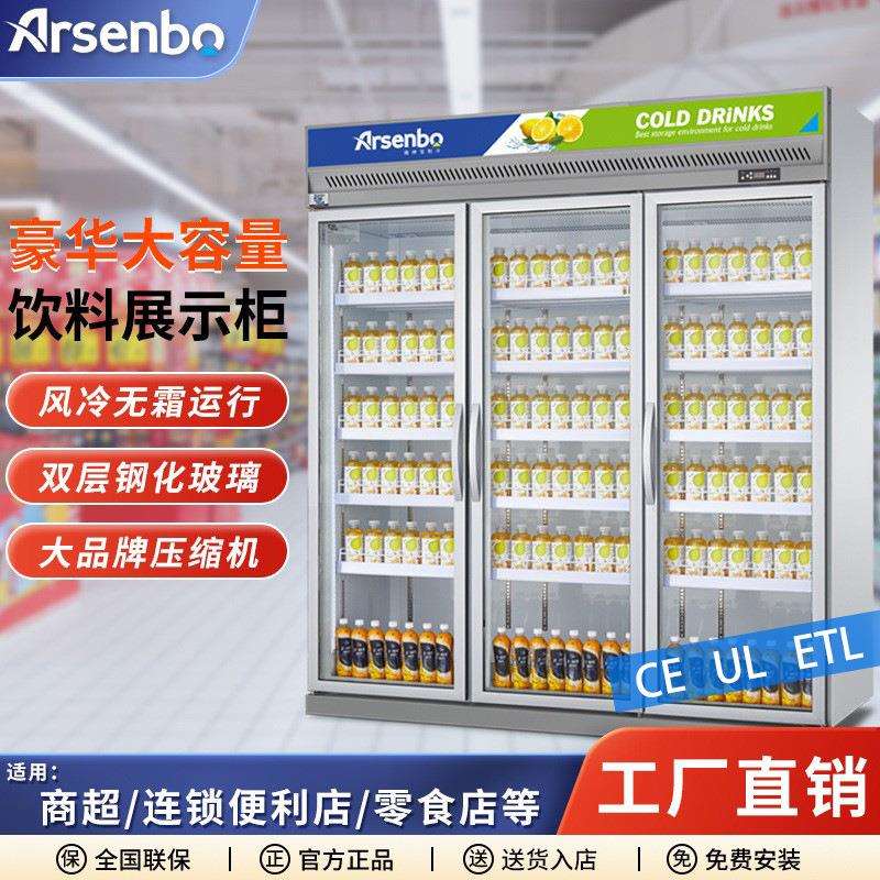雅绅宝单门双门三门四门饮料柜商用冷柜立式啤酒冷藏柜保鲜柜