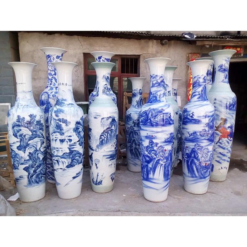 大号仿古红地大厂家摆件中国花瓶客厅陶瓷酒店花瓶装饰景德镇落