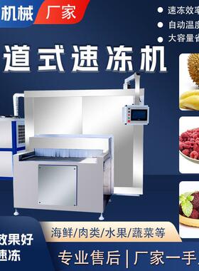 水果蔬菜连续式速冻机低温榴莲杨梅速冻设备肉面食品加工速冻机