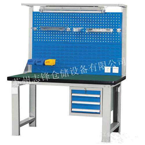 双面带轮移动钳工台不锈钢工作台带挂板带灯架打包桌操作台