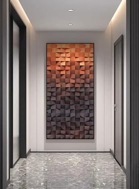 抽象马克绿色玄关装饰现WS936043代轻赛奢客厅端高壁画画走廊尽头