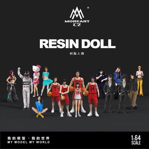 汇艺1:64树脂性感 潮女 女人偶diy手工配场景车模模型小人微缩