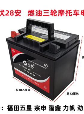 古越电瓶12V28A/36A/45A/14A/9A燃油三轮摩托车适用于110-350排量
