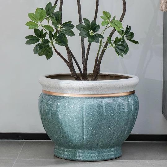 幸福树花盆大口径陶瓷清仓特价处理大号超大号家用阳台落地50cm