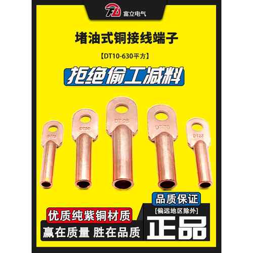 国家标准Dt-16-35-70-95-185-240油堵铜头铜端子排电缆连接器线耳