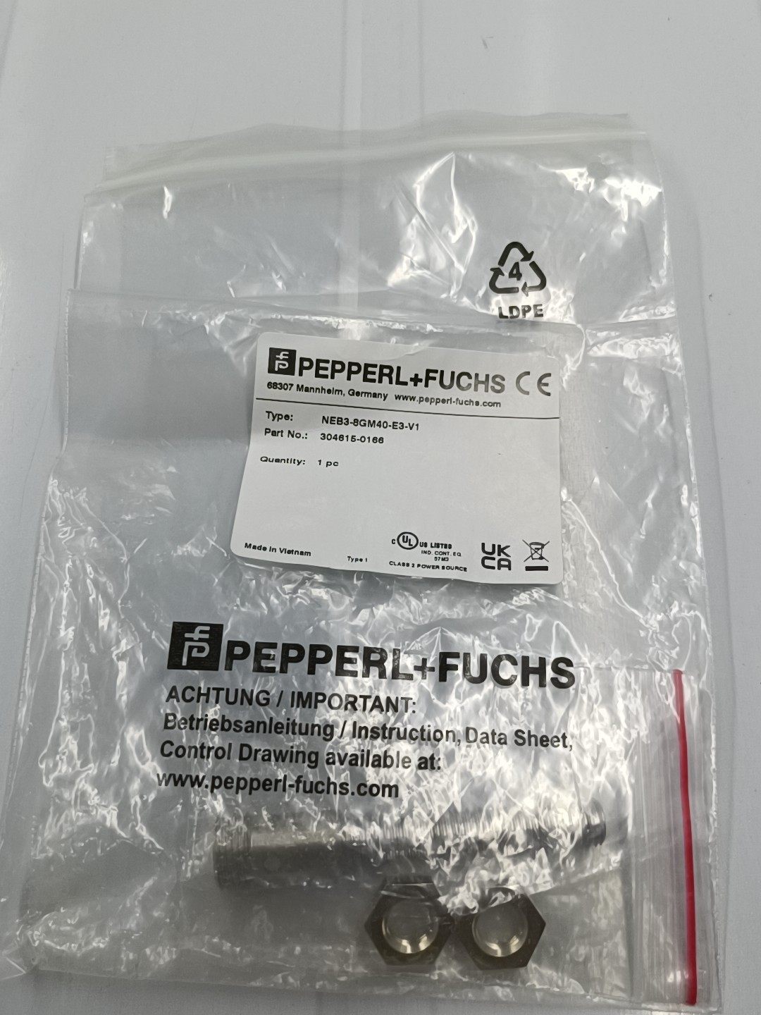 原装正品倍加福NEB3-8GM40-E3-V1工程剩余304