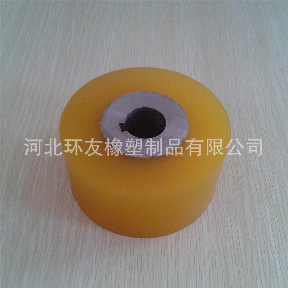 食品机械配件PU圆皮带托槽辊耐磨开槽胶辊