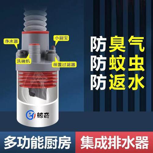 新款直销厨房下水管三通接头洗碗机净水器集成下水管洗衣机排水管