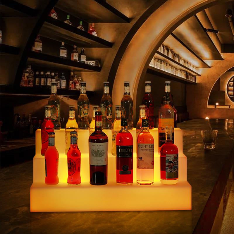 led发光酒架七彩遥控酒吧调酒展示架夜场KTV创意鸡尾酒红酒置物架
