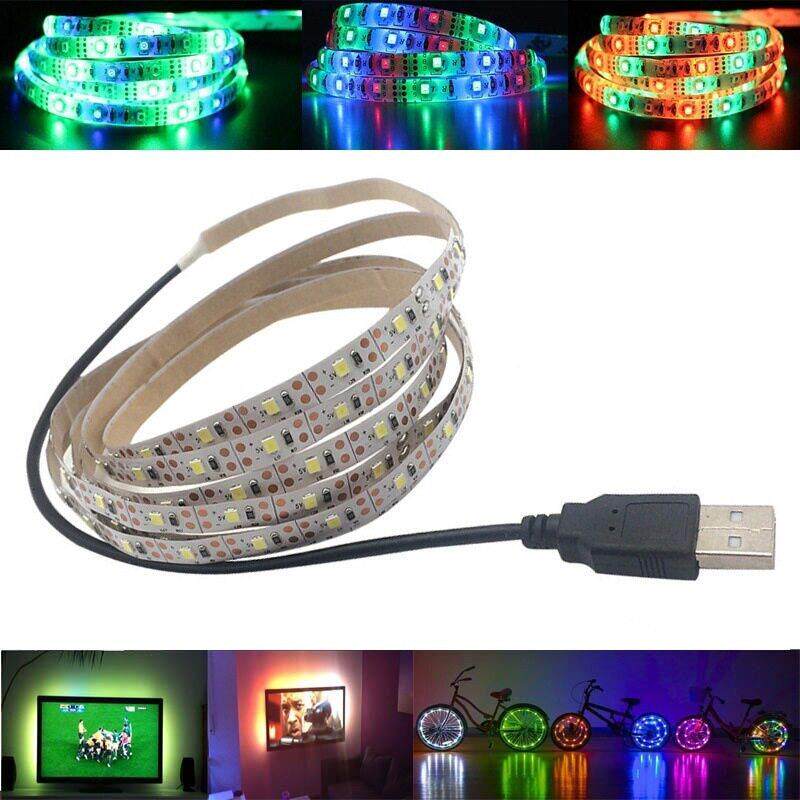 LED灯带USB接口5V2835色灯带60灯自粘式电视背景灯条氛围灯夜灯