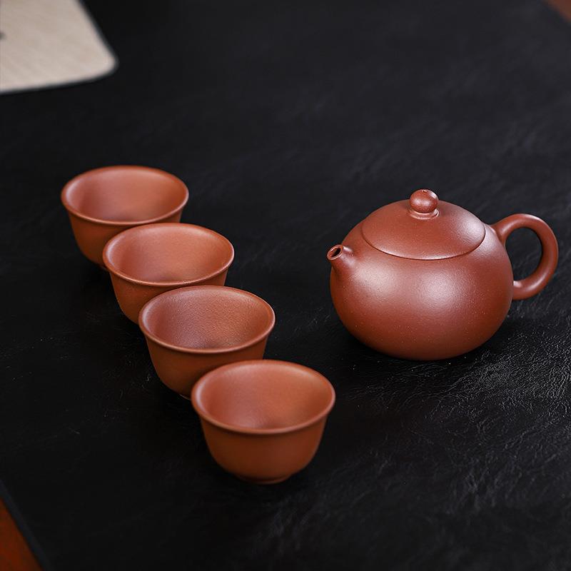 宜兴家用紫砂壶西施壶套装手工泡茶壶茶杯套装套组原矿中槽青茶壶