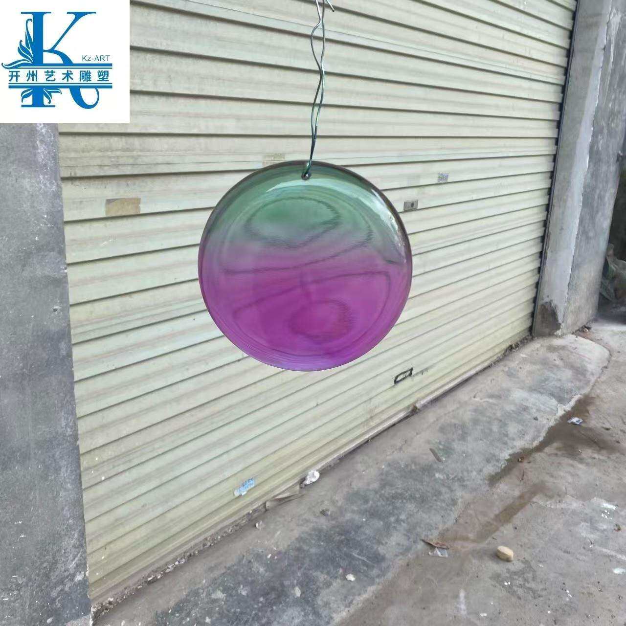 样板间售楼部家居办公室玄关楼梯间透明树脂雕塑艺术水晶吊饰美陈